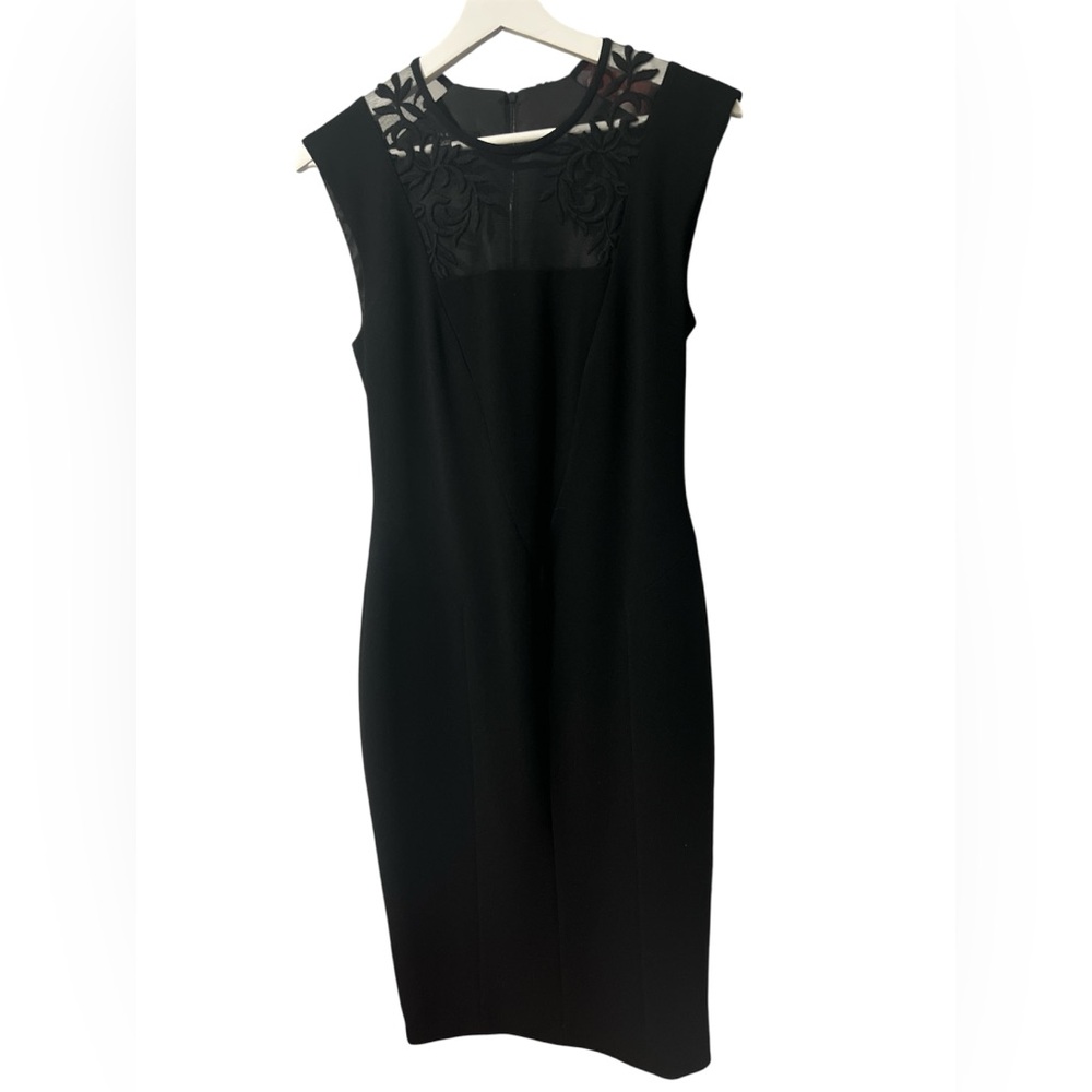 Judith and Charles Elegant Black Sleeveless Dress